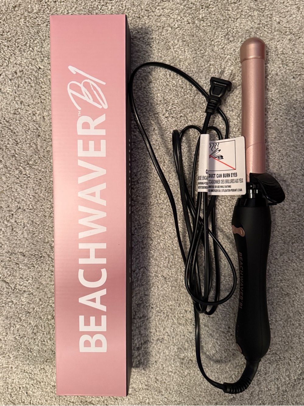BEACHWAVER B1 Rotating Pink Curling Iron - Pink